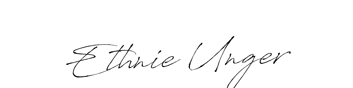 Ethnie Unger stylish signature style. Best Handwritten Sign (Antro_Vectra) for my name. Handwritten Signature Collection Ideas for my name Ethnie Unger. Ethnie Unger signature style 6 images and pictures png