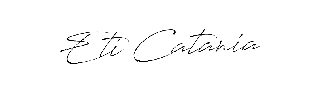 How to make Eti Catania signature? Antro_Vectra is a professional autograph style. Create handwritten signature for Eti Catania name. Eti Catania signature style 6 images and pictures png