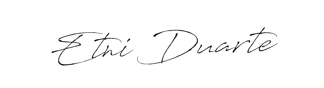 Make a beautiful signature design for name Etni Duarte. With this signature (Antro_Vectra) style, you can create a handwritten signature for free. Etni Duarte signature style 6 images and pictures png