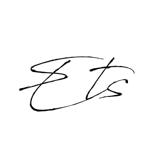 if you are searching for the best signature style for your name Ets. so please give up your signature search. here we have designed multiple signature styles  using Antro_Vectra. Ets signature style 6 images and pictures png