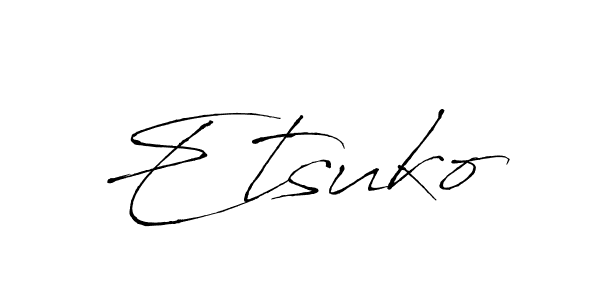 Etsuko stylish signature style. Best Handwritten Sign (Antro_Vectra) for my name. Handwritten Signature Collection Ideas for my name Etsuko. Etsuko signature style 6 images and pictures png