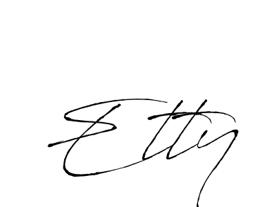 How to Draw Etty signature style? Antro_Vectra is a latest design signature styles for name Etty. Etty signature style 6 images and pictures png