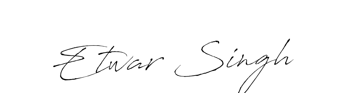 The best way (Antro_Vectra) to make a short signature is to pick only two or three words in your name. The name Etwar Singh include a total of six letters. For converting this name. Etwar Singh signature style 6 images and pictures png