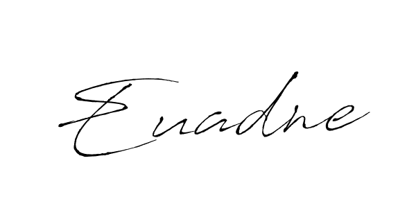 Make a beautiful signature design for name Euadne. With this signature (Antro_Vectra) style, you can create a handwritten signature for free. Euadne signature style 6 images and pictures png