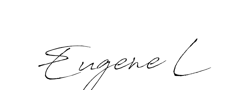 Eugene L stylish signature style. Best Handwritten Sign (Antro_Vectra) for my name. Handwritten Signature Collection Ideas for my name Eugene L. Eugene L signature style 6 images and pictures png