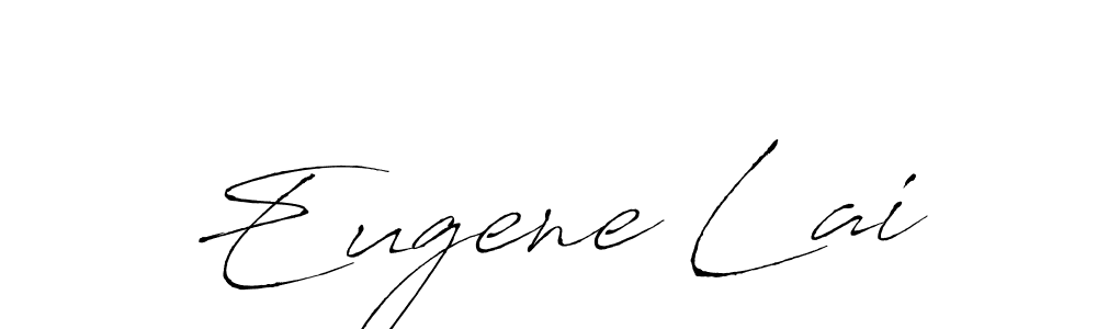 Make a beautiful signature design for name Eugene Lai. With this signature (Antro_Vectra) style, you can create a handwritten signature for free. Eugene Lai signature style 6 images and pictures png