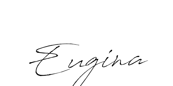 Use a signature maker to create a handwritten signature online. With this signature software, you can design (Antro_Vectra) your own signature for name Eugina. Eugina signature style 6 images and pictures png