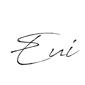 Design your own signature with our free online signature maker. With this signature software, you can create a handwritten (Antro_Vectra) signature for name Eui. Eui signature style 6 images and pictures png