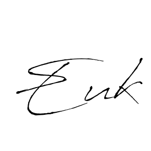 You should practise on your own different ways (Antro_Vectra) to write your name (Euk) in signature. don't let someone else do it for you. Euk signature style 6 images and pictures png