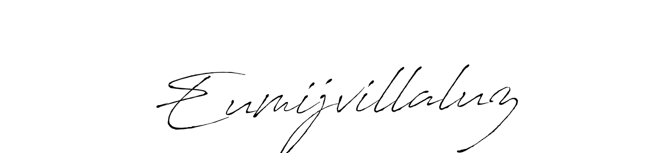 How to make Eumijvillaluz name signature. Use Antro_Vectra style for creating short signs online. This is the latest handwritten sign. Eumijvillaluz signature style 6 images and pictures png