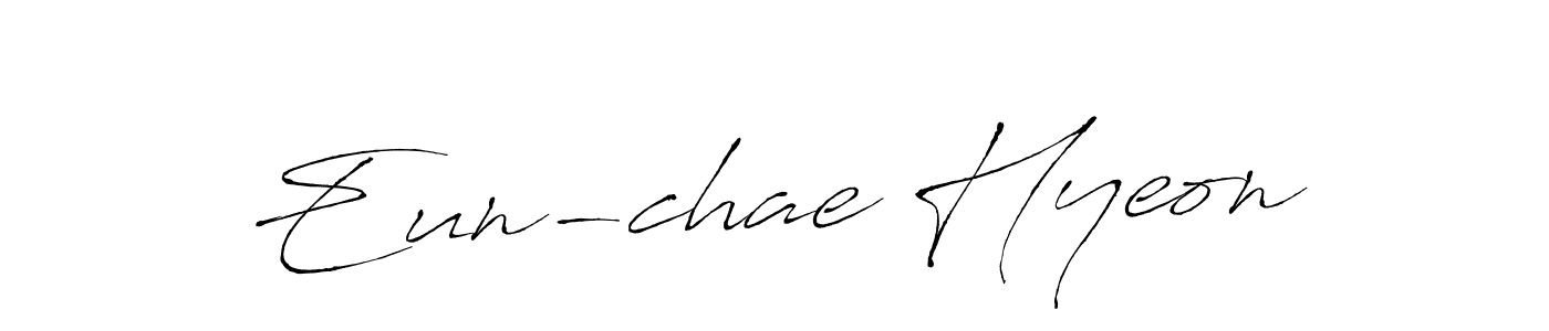 How to make Eun-chae Hyeon name signature. Use Antro_Vectra style for creating short signs online. This is the latest handwritten sign. Eun-chae Hyeon signature style 6 images and pictures png