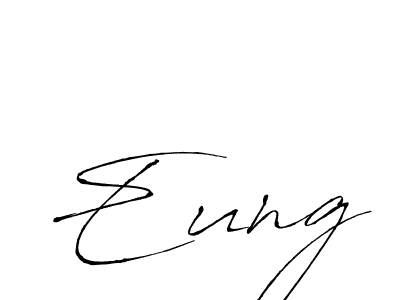 Design your own signature with our free online signature maker. With this signature software, you can create a handwritten (Antro_Vectra) signature for name Eung. Eung signature style 6 images and pictures png