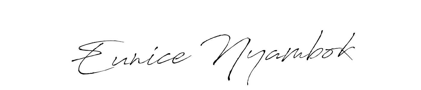 You should practise on your own different ways (Antro_Vectra) to write your name (Eunice Nyambok) in signature. don't let someone else do it for you. Eunice Nyambok signature style 6 images and pictures png