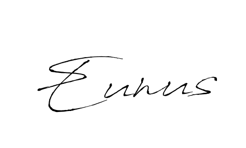 Design your own signature with our free online signature maker. With this signature software, you can create a handwritten (Antro_Vectra) signature for name Eunus. Eunus signature style 6 images and pictures png