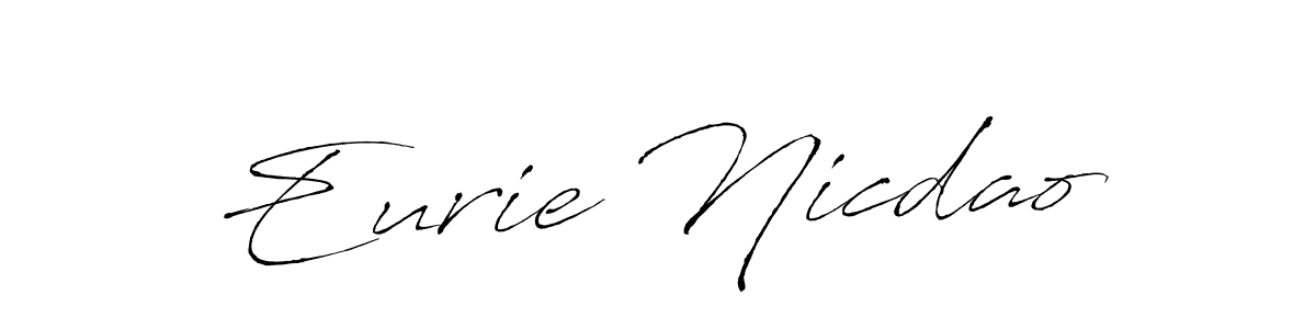 Make a beautiful signature design for name Eurie Nicdao. Use this online signature maker to create a handwritten signature for free. Eurie Nicdao signature style 6 images and pictures png