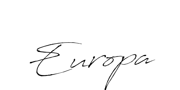 Design your own signature with our free online signature maker. With this signature software, you can create a handwritten (Antro_Vectra) signature for name Europa. Europa signature style 6 images and pictures png