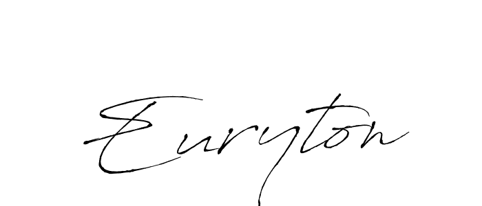 Use a signature maker to create a handwritten signature online. With this signature software, you can design (Antro_Vectra) your own signature for name Euryton. Euryton signature style 6 images and pictures png