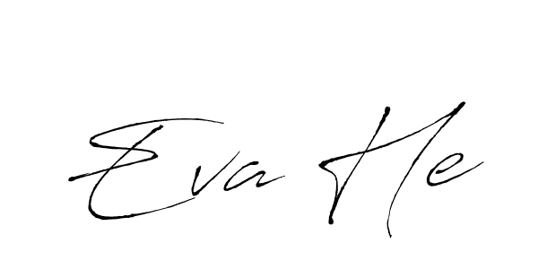 Make a beautiful signature design for name Eva He. With this signature (Antro_Vectra) style, you can create a handwritten signature for free. Eva He signature style 6 images and pictures png