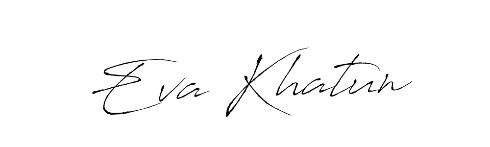 The best way (Antro_Vectra) to make a short signature is to pick only two or three words in your name. The name Eva Khatun include a total of six letters. For converting this name. Eva Khatun signature style 6 images and pictures png