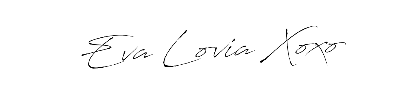 Make a beautiful signature design for name Eva Lovia Xoxo. With this signature (Antro_Vectra) style, you can create a handwritten signature for free. Eva Lovia Xoxo signature style 6 images and pictures png