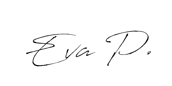 Design your own signature with our free online signature maker. With this signature software, you can create a handwritten (Antro_Vectra) signature for name Eva P.. Eva P. signature style 6 images and pictures png