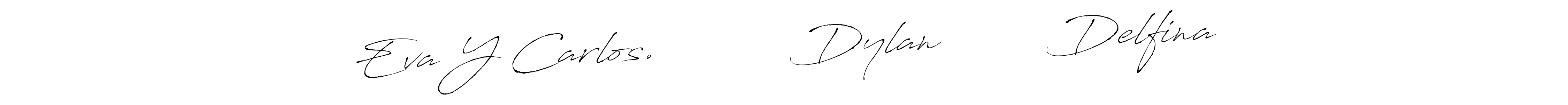 Design your own signature with our free online signature maker. With this signature software, you can create a handwritten (Antro_Vectra) signature for name Eva Y Carlos.           Dylan         Delfina. Eva Y Carlos.           Dylan         Delfina signature style 6 images and pictures png