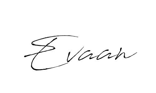 Design your own signature with our free online signature maker. With this signature software, you can create a handwritten (Antro_Vectra) signature for name Evaan. Evaan signature style 6 images and pictures png