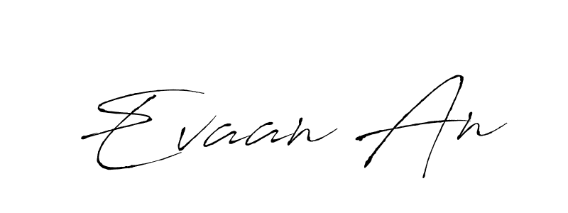 Similarly Antro_Vectra is the best handwritten signature design. Signature creator online .You can use it as an online autograph creator for name Evaan An. Evaan An signature style 6 images and pictures png