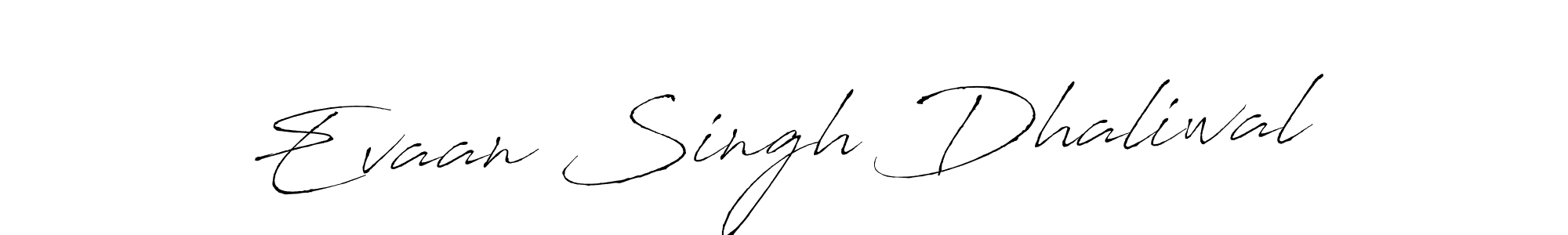 Make a beautiful signature design for name Evaan Singh Dhaliwal. With this signature (Antro_Vectra) style, you can create a handwritten signature for free. Evaan Singh Dhaliwal signature style 6 images and pictures png