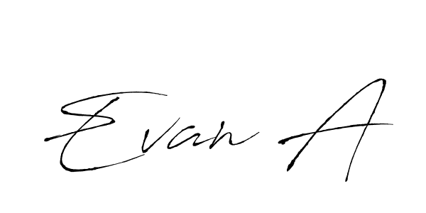 It looks lik you need a new signature style for name Evan A. Design unique handwritten (Antro_Vectra) signature with our free signature maker in just a few clicks. Evan A signature style 6 images and pictures png