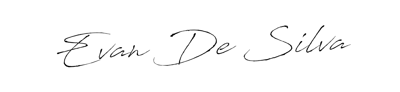 You should practise on your own different ways (Antro_Vectra) to write your name (Evan De Silva) in signature. don't let someone else do it for you. Evan De Silva signature style 6 images and pictures png