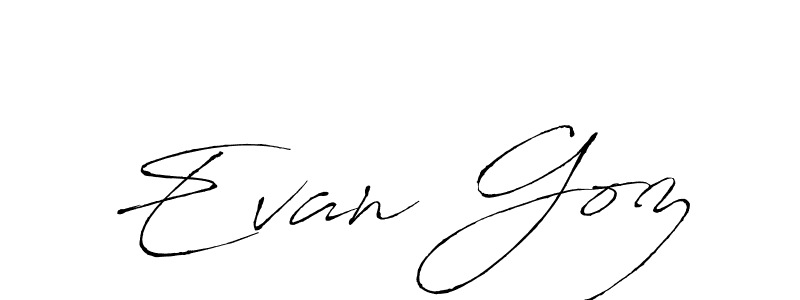 if you are searching for the best signature style for your name Evan Goz. so please give up your signature search. here we have designed multiple signature styles  using Antro_Vectra. Evan Goz signature style 6 images and pictures png