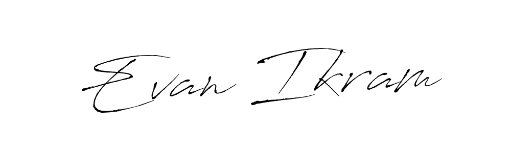 The best way (Antro_Vectra) to make a short signature is to pick only two or three words in your name. The name Evan Ikram include a total of six letters. For converting this name. Evan Ikram signature style 6 images and pictures png