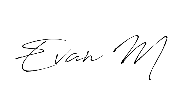 Make a beautiful signature design for name Evan M. Use this online signature maker to create a handwritten signature for free. Evan M signature style 6 images and pictures png