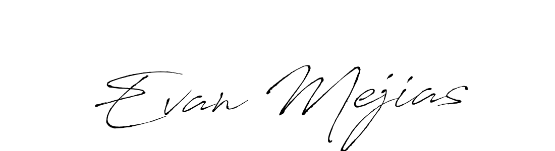 How to make Evan Mejias name signature. Use Antro_Vectra style for creating short signs online. This is the latest handwritten sign. Evan Mejias signature style 6 images and pictures png