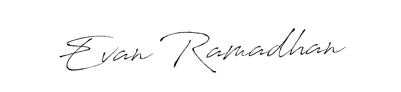 How to make Evan Ramadhan signature? Antro_Vectra is a professional autograph style. Create handwritten signature for Evan Ramadhan name. Evan Ramadhan signature style 6 images and pictures png