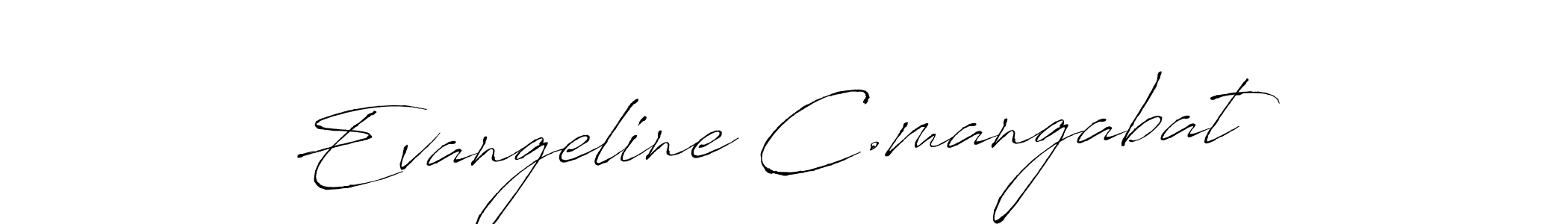 Also You can easily find your signature by using the search form. We will create Evangeline C.mangabat name handwritten signature images for you free of cost using Antro_Vectra sign style. Evangeline C.mangabat signature style 6 images and pictures png
