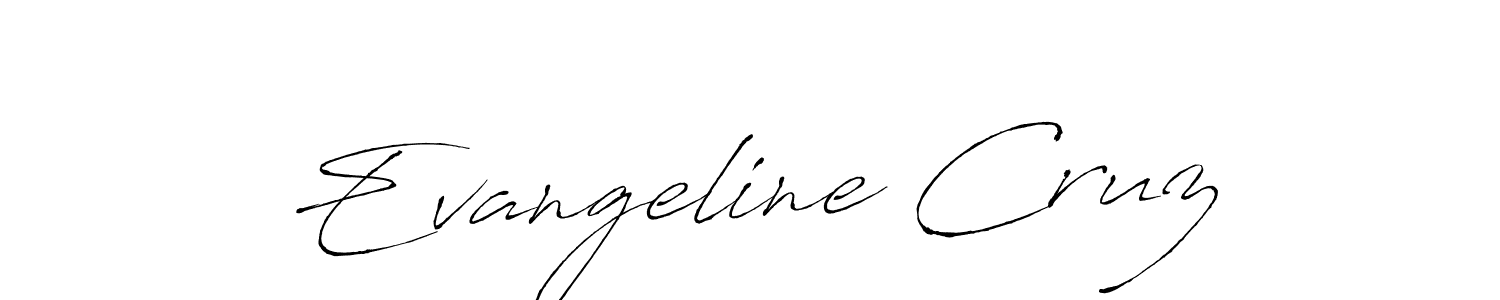 Make a beautiful signature design for name Evangeline Cruz. With this signature (Antro_Vectra) style, you can create a handwritten signature for free. Evangeline Cruz signature style 6 images and pictures png