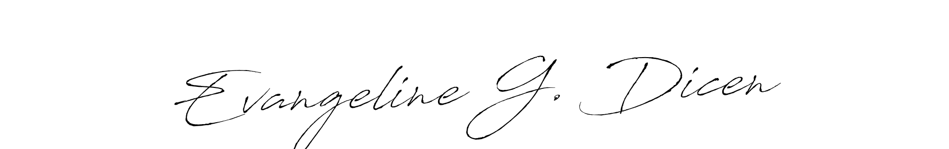 See photos of Evangeline G. Dicen official signature by Spectra . Check more albums & portfolios. Read reviews & check more about Antro_Vectra font. Evangeline G. Dicen signature style 6 images and pictures png