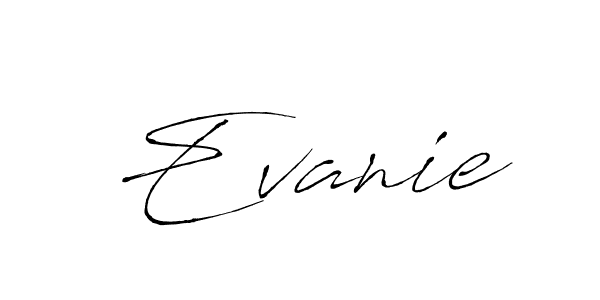 Create a beautiful signature design for name Evanie. With this signature (Antro_Vectra) fonts, you can make a handwritten signature for free. Evanie signature style 6 images and pictures png