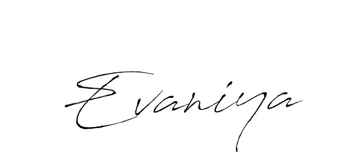 How to make Evaniya signature? Antro_Vectra is a professional autograph style. Create handwritten signature for Evaniya name. Evaniya signature style 6 images and pictures png