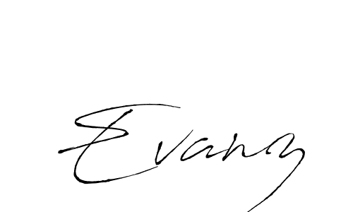 Similarly Antro_Vectra is the best handwritten signature design. Signature creator online .You can use it as an online autograph creator for name Evanz. Evanz signature style 6 images and pictures png