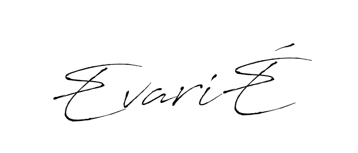 Design your own signature with our free online signature maker. With this signature software, you can create a handwritten (Antro_Vectra) signature for name EvariÉ. EvariÉ signature style 6 images and pictures png