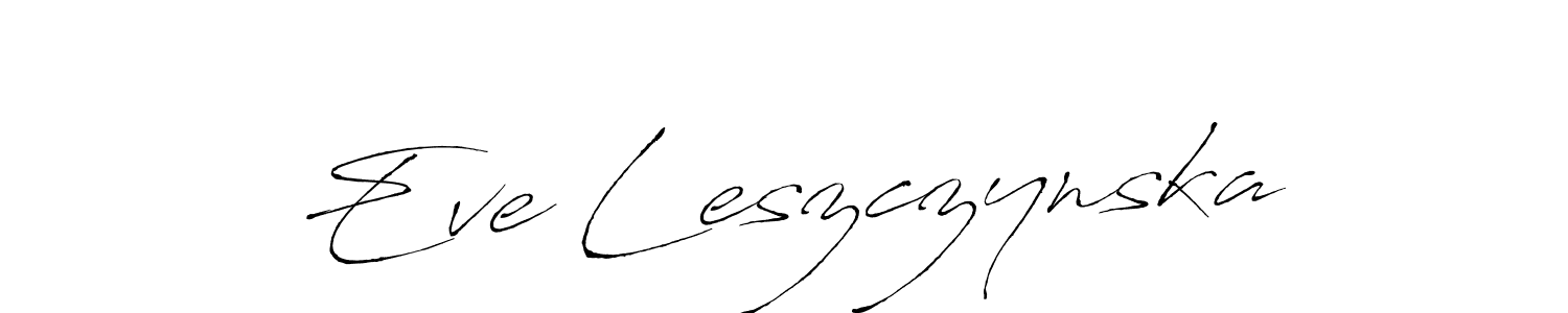 if you are searching for the best signature style for your name Eve Leszczynska. so please give up your signature search. here we have designed multiple signature styles  using Antro_Vectra. Eve Leszczynska signature style 6 images and pictures png