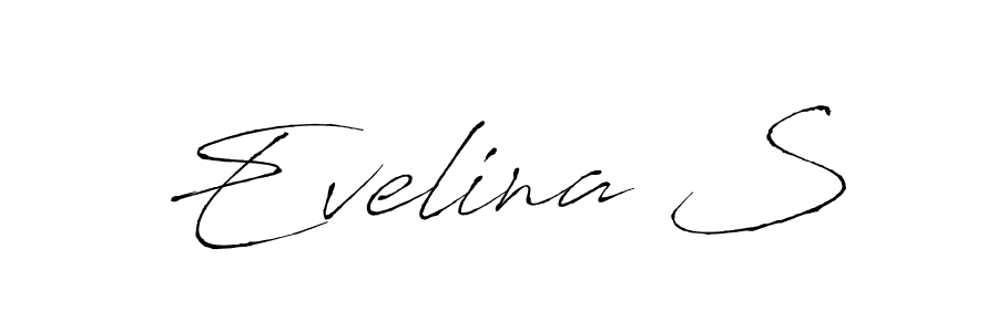 Make a beautiful signature design for name Evelina S. With this signature (Antro_Vectra) style, you can create a handwritten signature for free. Evelina S signature style 6 images and pictures png