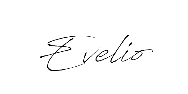 Design your own signature with our free online signature maker. With this signature software, you can create a handwritten (Antro_Vectra) signature for name Evelio. Evelio signature style 6 images and pictures png