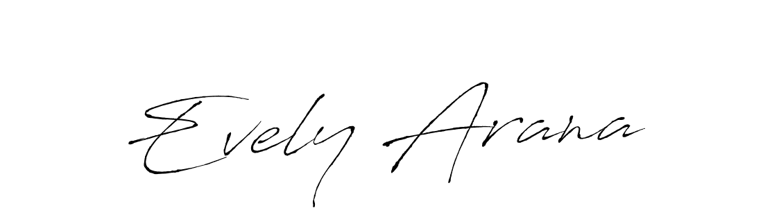 Evely Arana stylish signature style. Best Handwritten Sign (Antro_Vectra) for my name. Handwritten Signature Collection Ideas for my name Evely Arana. Evely Arana signature style 6 images and pictures png