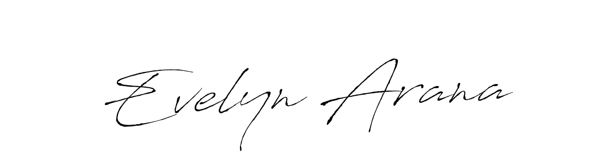 Evelyn Arana stylish signature style. Best Handwritten Sign (Antro_Vectra) for my name. Handwritten Signature Collection Ideas for my name Evelyn Arana. Evelyn Arana signature style 6 images and pictures png