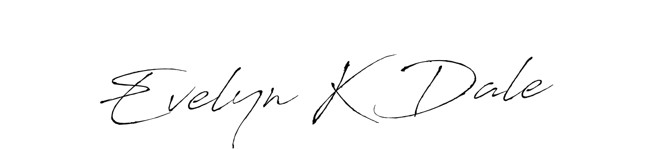 How to make Evelyn K Dale signature? Antro_Vectra is a professional autograph style. Create handwritten signature for Evelyn K Dale name. Evelyn K Dale signature style 6 images and pictures png