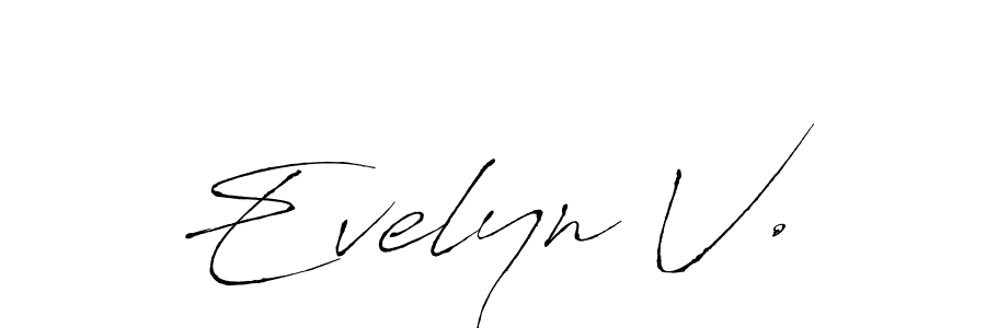 Similarly Antro_Vectra is the best handwritten signature design. Signature creator online .You can use it as an online autograph creator for name Evelyn V.. Evelyn V. signature style 6 images and pictures png